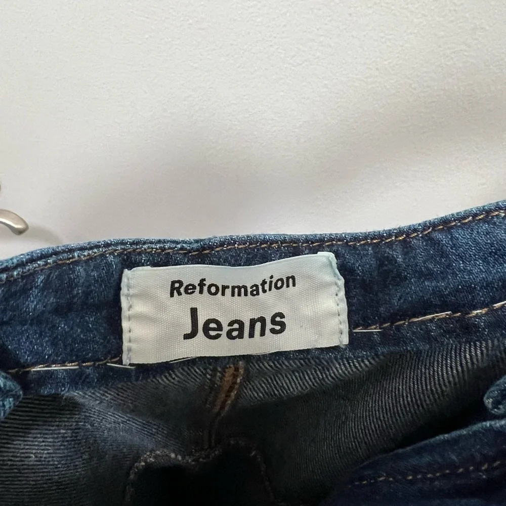 Reformation Farrah Midi Denim Dress 0. - Picture 4 of 5